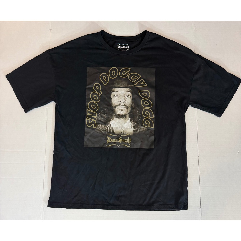 Snoop Dogg Dogg Supply Graphic Tee Black Y2K Streetwear M/M